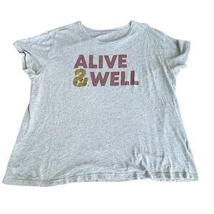 J.Crew “Alive & Well” Graphic Tee | Heather Gray | Size L